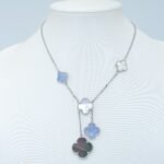 [Eternal Jewelry]CLOVER MOP CHALCEDONY NECKLACE SILVER 6 MOTIF