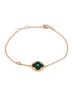 [Eternal Jewelry]SUN MALACHITE 1 DIAMOND PINK GOLD BRACELET - 图片 2