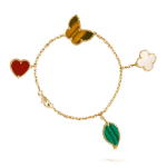 [Eternal Jewelry]LUCKY SPRING 5 MOTIF GOLD BRACELET - 图片 2