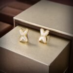 [Eternal Jewelry]JEUX DE WHITE MOP GOLD DIAMOND EARRINGS - 图片 3