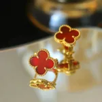 [Eternal Jewelry]CLOVER MEDIUM 1 MOTIFS CARNELIAN  EARRINGS - 图片 11