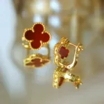 [Eternal Jewelry]CLOVER MEDIUM 1 MOTIFS CARNELIAN  EARRINGS - 图片 13