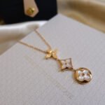 [Eternal Jewelry]COLOR BLOSSOM LARIAT NECKLACE PINK GOLD WHITE MOTHER PEARL AND DIAMOND - 图片 7
