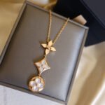 [Eternal Jewelry]COLOR BLOSSOM LARIAT NECKLACE PINK GOLD WHITE MOTHER PEARL AND DIAMOND - 图片 9