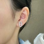 [Eternal Jewelry]HM FULL DIAMOND PIG NOSE STUD EARRINGS - 图片 8