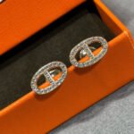 [Eternal Jewelry]HM FULL DIAMOND PIG NOSE STUD EARRINGS - 图片 4