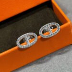 [Eternal Jewelry]HM FULL DIAMOND PIG NOSE STUD EARRINGS - 图片 5