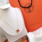 [Eternal Jewelry]HM CLIC RED ENAMEL GOLD NECKLACE - 图片 2