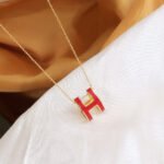 [Eternal Jewelry]HM CLIC RED ENAMEL GOLD NECKLACE - 图片 7