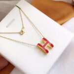 [Eternal Jewelry]HM CLIC RED ENAMEL GOLD NECKLACE - 图片 8