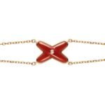 [Eternal Jewelry]JEUX BRACELET CARNELIAN PINK GOLD 1 DIAMOND