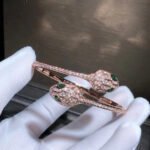 [Eternal Jewelry]SERPENTI BRACELET PINK GOLD MALACHITE DIAMOND DOUBLE SNAKE - 图片 3