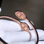 [Eternal Jewelry]SERPENTI BRACELET PINK GOLD MALACHITE DIAMOND DOUBLE SNAKE - 图片 7