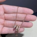 [Eternal Jewelry]SERPENTI PINK GOLD NECKLACE DOUBLE RING DIAMOND - 图片 4