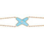 [Eternal Jewelry]JEUX BRACELET TURQUOISE PINK GOLD 1 DIAMOND