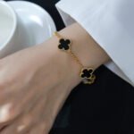 [Eternal Jewelry]CLOVER  5 MOTIFS BLACK ONYX BRACELET - 图片 7