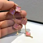 [Eternal Jewelry]CLOVER 5 PINK MOP BRACELET - 图片 5