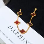 [Eternal Jewelry]CLOVER 5 MOTIFS RED AGATE  BRACELET - 图片 6