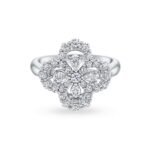 [Eternal Jewelry]LOOP RING FULL MOTIF DIAMOND 16MM SILVE