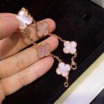 [Eternal Jewelry]CLOVER 5 MOTIFS Pink  AGATE  BRACELET - 图片 11