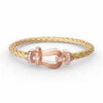 [Eternal Jewelry]FORCE LARGE HORSESHOE HALF DIAMOND BRACELET ROSE GOLD - 图片 4