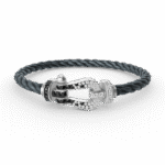 [Eternal Jewelry]FORCE LARGE HORSESHOE BLACK WHITE DIAMOND BRACELET SILVER - 图片 4
