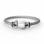[Eternal Jewelry]FORCE LARGE HORSESHOE BLACK DIAMOND BRACELET SILVER