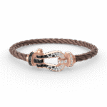 [Eternal Jewelry]FORCE LARGE HORSESHOE BLACK WHITE DIAMOND BRACELET ROSE GOLD - 图片 4