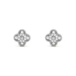 [Eternal Jewelry]CLOVER 1 MOTIFS DIAMOND STUD EARRINGS SILVER - 图片 2