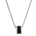 [Eternal Jewelry]ZERO 1 BLACK CERAMIC SILVER NECKLACE - 图片 2