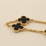 [Eternal Jewelry]CLOVER  5 MOTIFS BLACK ONYX BRACELET - 图片 4