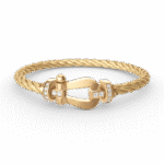 [Eternal Jewelry]FORCE LARGE HORSESHOE HALF DIAMOND BRACELET GOLD - 图片 4