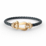 [Eternal Jewelry]FORCE LARGE HORSESHOE HALF DIAMOND BRACELET GOLD - 图片 5