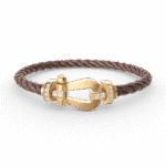 [Eternal Jewelry]FORCE LARGE HORSESHOE HALF DIAMOND BRACELET GOLD - 图片 6