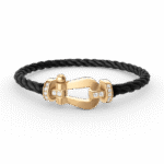 [Eternal Jewelry]FORCE LARGE HORSESHOE HALF DIAMOND BRACELET GOLD - 图片 10