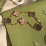 [Eternal Jewelry]CLOVER 5 MOTIF GRAY MOP DIAMOND BRACELET - 图片 6