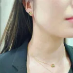 [Eternal Jewelry]FRIVOLE  FLOWER MALACHITE EARRINGS - 图片 3