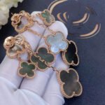 [Eternal Jewelry]CLOVER EARRINGS DARK MOP 4 MOTIFS ROSE GOLD - 图片 5