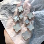 [Eternal Jewelry]CLOVER EARRINGS WHITE MOP 4 MOTIFS SILVER - 图片 2