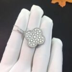 [Eternal Jewelry]CLOVER 25MM SILVER FULL DIAMOND BIG CLOVER NECKLACE - 图片 4