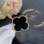 [Eternal Jewelry]CLOVER 25MM GOLD ONYX BIG CLOVER NECKLACE - 图片 7