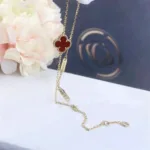 [Eternal Jewelry]CLOVER  CARNELIAN SINGLE FLOWER BRACELET - 图片 2