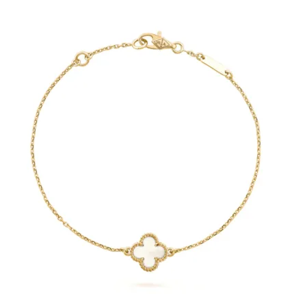[Eternal Jewelry]CLOVER WHITE MOP SINGLE FLOWER BRACELET