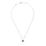 [Eternal Jewelry]SWEET CLOVER CARNELIAN HEART NECKLACE - 图片 2