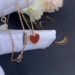 [Eternal Jewelry]SWEET CLOVER CARNELIAN HEART NECKLACE - 图片 3