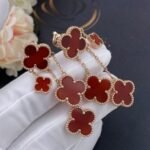 [Eternal Jewelry]CLOVER EARRINGS CARNELIAN 4 MOTIFS PINK GOLD - 图片 3