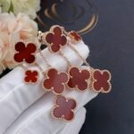 [Eternal Jewelry]CLOVER EARRINGS CARNELIAN 4 MOTIFS PINK GOLD - 图片 5