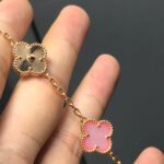 [Eternal Jewelry]CLOVER BRACELET 5 MOTIF PINK AND PINK GOLD - 图片 5