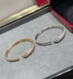 [Eternal Jewelry]PANTHERE FULL DIAMOND OPEN BRACELET - 图片 2