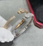 [Eternal Jewelry]PANTHERE FULL DIAMOND OPEN BRACELET - 图片 3